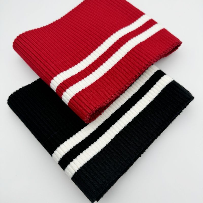 Acrylic stripe ribbing cuff trimming garment accessory